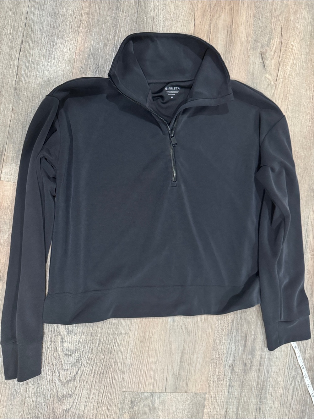 Athleta Black Quarter-Zip Pullover Sweater